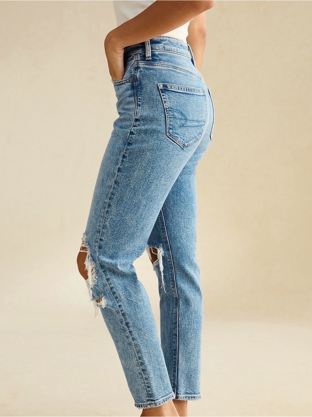 American Eagle Ripped Mom Jean